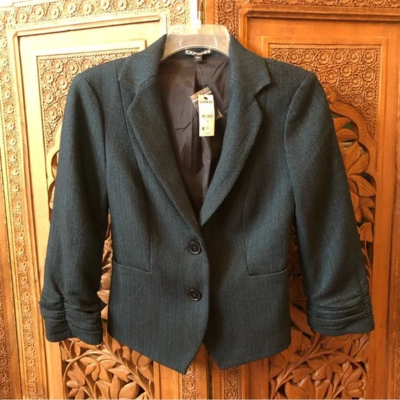 NWT Express lined herringbone blazer - Picture 1 of 11